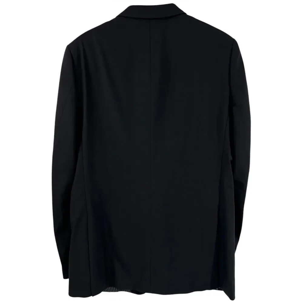 NWT Banana Republic Men’s Slim Fit Wool Blazer Black 42L Two Button Stretch